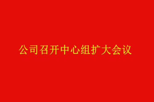 公司召开中心组扩大会议 學(xué)习习近平总书记在中央党校中青年干部培训班开班式上重要讲话精神